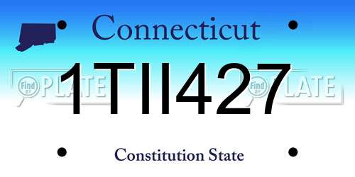 1TII427 Connecticut License Plate