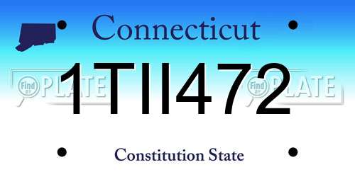 1TII472 Connecticut License Plate