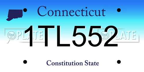 1TL552 Connecticut License Plate
