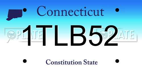 1TLB52 Connecticut License Plate