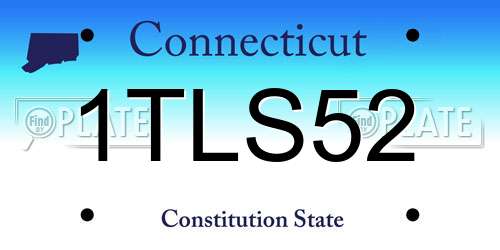 1TLS52 Connecticut License Plate
