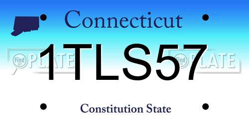 1TLS57 Connecticut License Plate