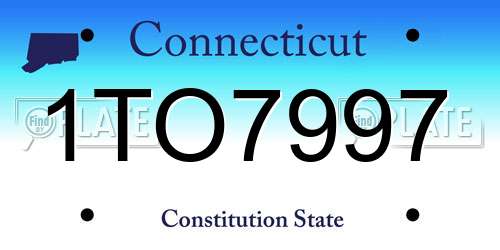 1TO7997 Connecticut License Plate