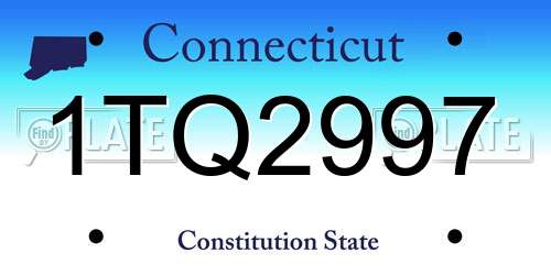 1TQ2997 Connecticut License Plate