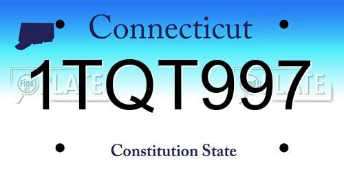 1TQT997 Connecticut License Plate