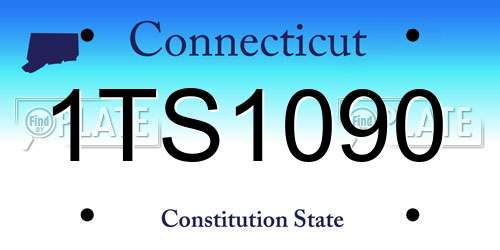 1TS1090 Connecticut License Plate