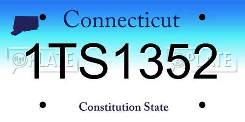 1TS1352 Connecticut License Plate