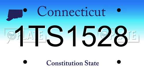 1TS1528 Connecticut License Plate