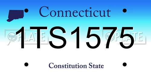 1TS1575 Connecticut License Plate