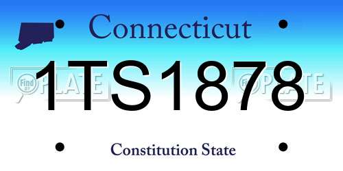 1TS1878 Connecticut License Plate