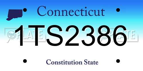 1TS2386 Connecticut License Plate