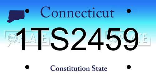1TS2459 Connecticut License Plate