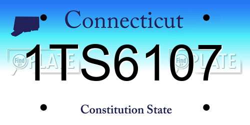 1TS6107 Connecticut License Plate