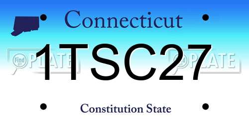 1TSC27 Connecticut License Plate