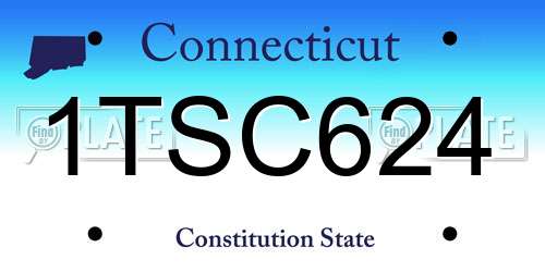 1TSC624 Connecticut License Plate
