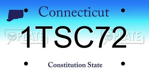 1TSC72 Connecticut License Plate