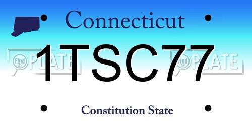 1TSC77 Connecticut License Plate
