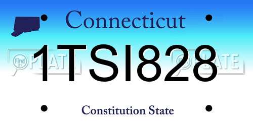 1TSI828 Connecticut License Plate