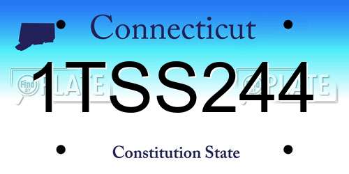 1TSS244 Connecticut License Plate