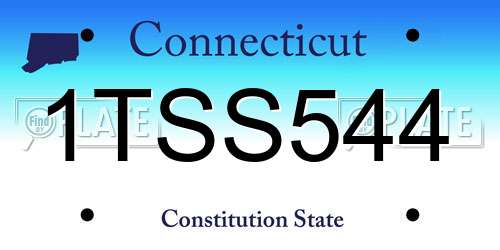 1TSS544 Connecticut License Plate
