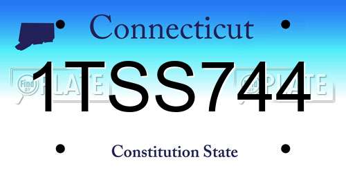 1TSS744 Connecticut License Plate
