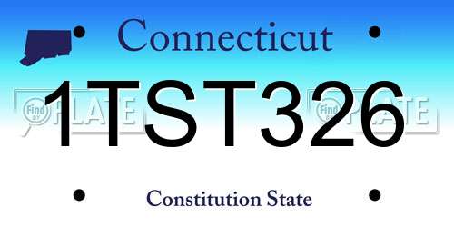 1TST326 Connecticut License Plate