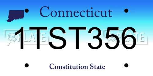 1TST356 Connecticut License Plate