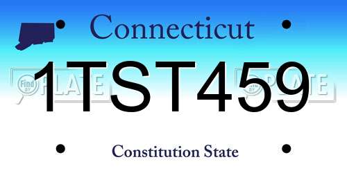 1TST459 Connecticut License Plate