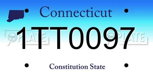 1TT0097 Connecticut License Plate