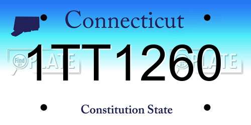 1TT1260 Connecticut License Plate