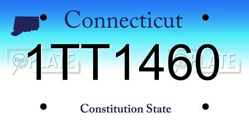 1TT1460 Connecticut License Plate