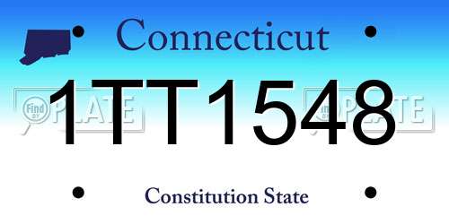 1TT1548 Connecticut License Plate