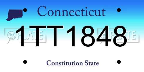 1TT1848 Connecticut License Plate