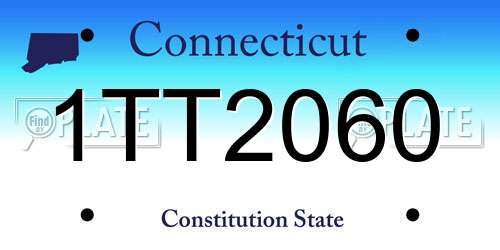 1TT2060 Connecticut License Plate