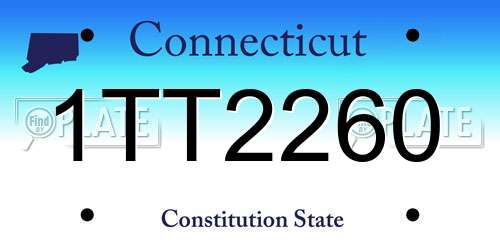 1TT2260 Connecticut License Plate