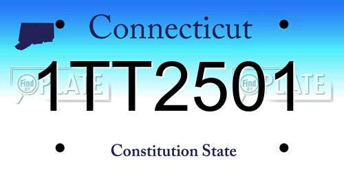 1TT2501 Connecticut License Plate