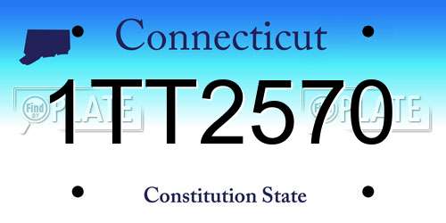 1TT2570 Connecticut License Plate