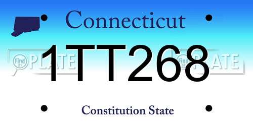 1TT268 Connecticut License Plate