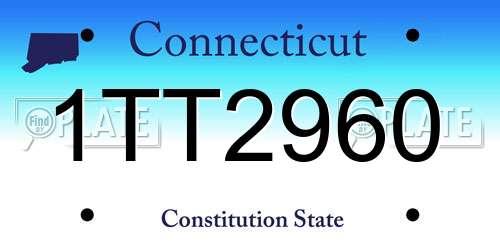 1TT2960 Connecticut License Plate