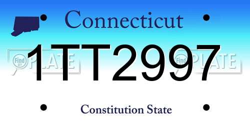 1TT2997 Connecticut License Plate