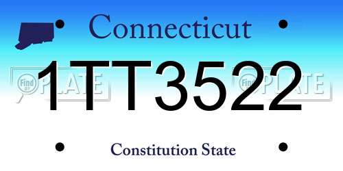 1TT3522 Connecticut License Plate
