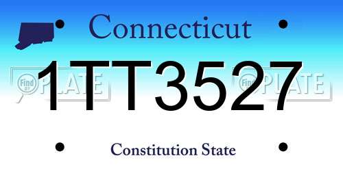 1TT3527 Connecticut License Plate