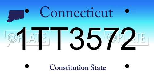 1TT3572 Connecticut License Plate