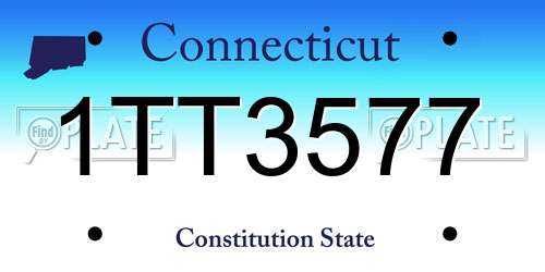 1TT3577 Connecticut License Plate