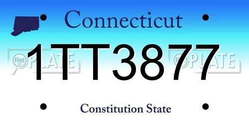 1TT3877 Connecticut License Plate
