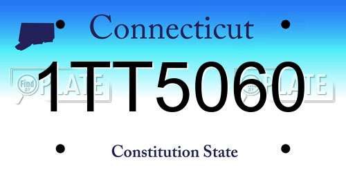 1TT5060 Connecticut License Plate