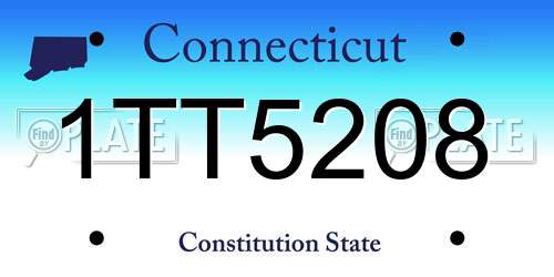 1TT5208 Connecticut License Plate