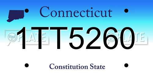 1TT5260 Connecticut License Plate