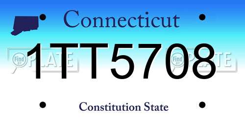 1TT5708 Connecticut License Plate