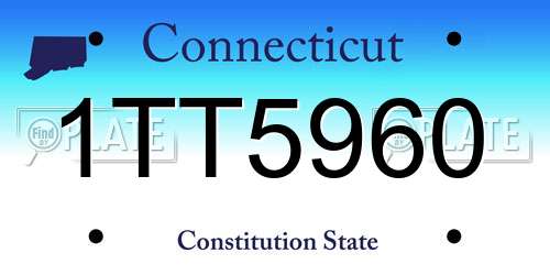 1TT5960 Connecticut License Plate